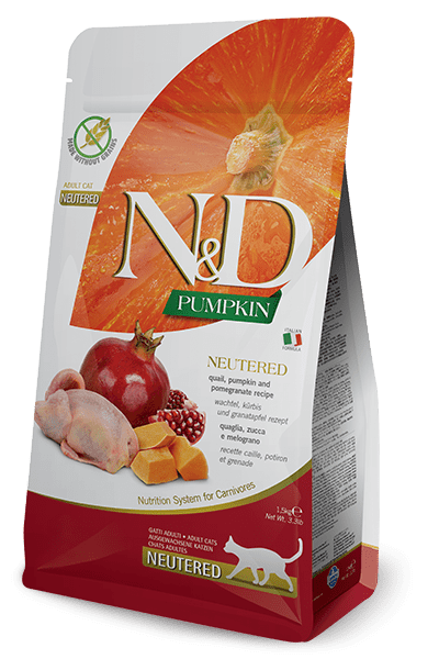 Quail, Pumpkin & Pomegranate Neutered Recipe, 1,5кг