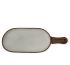 SERVING PLATE ''WITH WOODEN HANDLE''